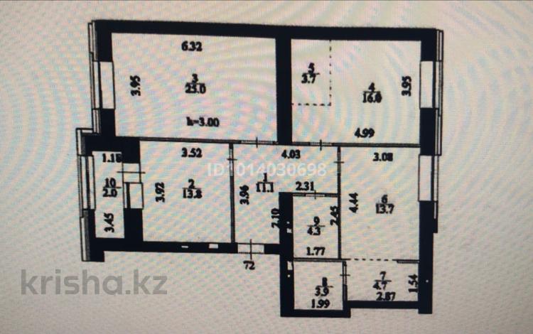 3-комнатная квартира · 98.2 м² · 8/9 этаж, Александр Сызганов 1/2 за 70 млн ₸ в Астане, Есильский р-н — фото 2