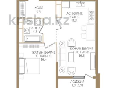 2-комнатная квартира · 59 м², Розыбакиева за 60 млн 〒 в Алматы, Бостандыкский р-н
