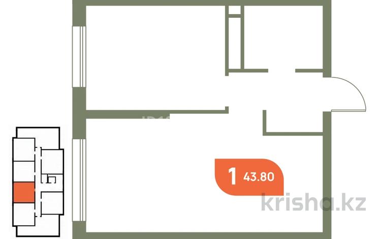 1-комнатная квартира · 44.76 м² · 8/9 этаж, мкр Алгабас, Рыскулова 1/12 — Омарова за 27.2 млн ₸ в Алматы, Алатауский р-н — фото 11