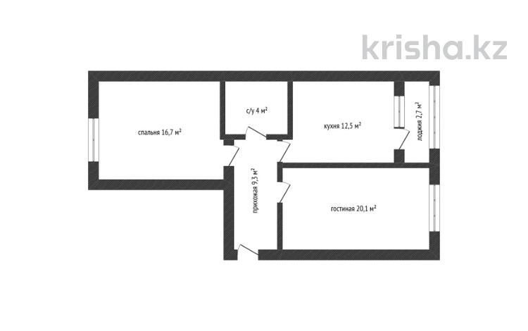 2-комнатная квартира · 63.56 м² · 3/5 этаж, кулагер 33 за ~ 21 млн ₸ в Кокшетау — фото 2