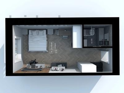 1-бөлмелі пәтер · 23.5 м² · 9/10 қабат, Мухамедханова, бағасы: 10.2 млн ₸ в Астане, Нура р-н