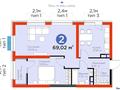 3-бөлмелі пәтер · 70 м² · 6/6 қабат, Бауыржана Момышулы 11/12а — Бизнес класс - САМАЯ ГОРЯЧАЯ ЦЕНА, бағасы: 47.5 млн ₸ в Алматы, Алатауский р-н — фото 2