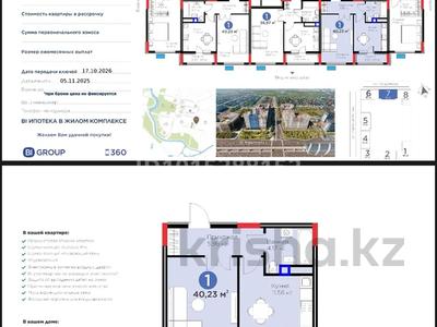 1-бөлмелі пәтер · 40.23 м² · 15/15 қабат, Сагадат Нурмагамбетов 17, бағасы: 28 млн ₸ в Астане, Сарайшык р-н