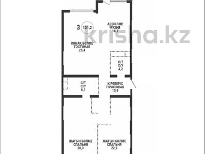 3-комнатная квартира · 121 м² · 16/17 этаж, Аль-Фараби за 117 млн ₸ в Алматы, Бостандыкский р-н