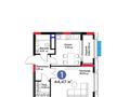 1-бөлмелі пәтер · 44.47 м² · 4/9 қабат, Ақ Шағала -ш/а., Акберен, бағасы: 27 млн ₸ в Атырау, мкр Ак Шагала — фото 3