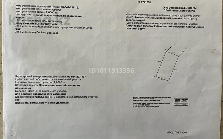 Жер телімі · 2 га, Каратурык, бағасы: 6 млн ₸ — фото 2