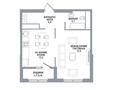 1-бөлмелі пәтер · 42.1 м², Каныша Сатпаева 90/55Б, бағасы: ~ 39.3 млн ₸ в Алматы, Бостандыкский р-н — фото 3