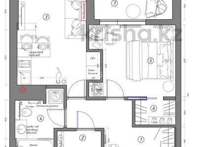 2-комнатная квартира · 41.1 м² · 3/9 этаж, ул. Е-36 4 — Сыганак-E 35 за 45 млн ₸ в Астане, Нура р-н