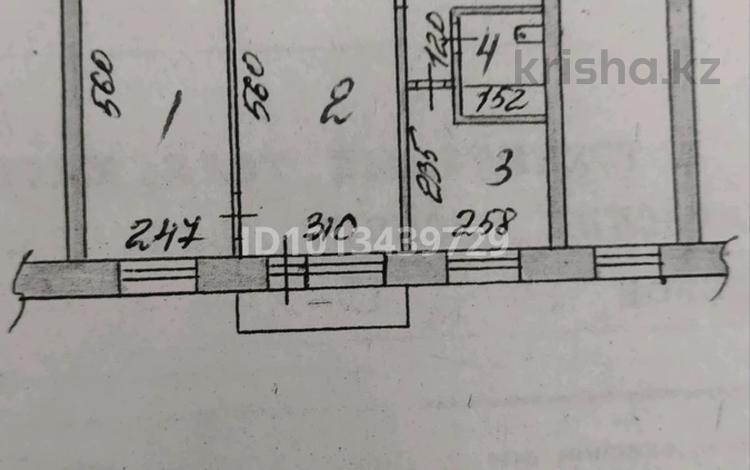 2-комнатная квартира · 45.3 м² · 4/5 этаж, М-н Жидебай батыр 15 за 16 млн ₸ в Балхаше — фото 2
