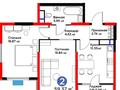 2-комнатная квартира · 59.1 м² · 8/12 этаж, Просп. Байдибек би 113/2 за 38.5 млн ₸ в Шымкенте, Каратауский р-н — фото 36