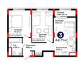 3-комнатная квартира · 64.71 м², Улы Дала 14 за ~ 32.2 млн 〒 в Астане, Нура р-н — фото 3