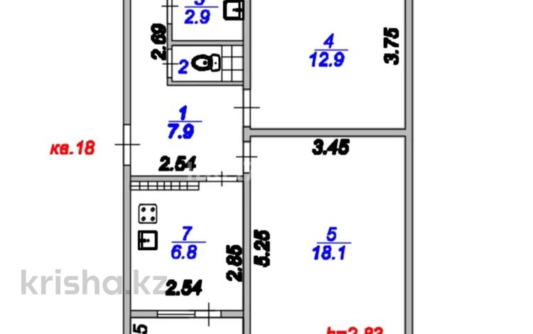 2-бөлмелі пәтер, 52 м², 4/5 қабат, мкр Тастак-3, Аносова 39, бағасы: 35 млн 〒 в Алматы, Алмалинский р-н — фото 2