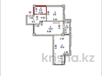 2-комнатная квартира · 54 м² · 5/15 этаж, Е430 2 за ~ 28.1 млн ₸ в Астане, Нура р-н
