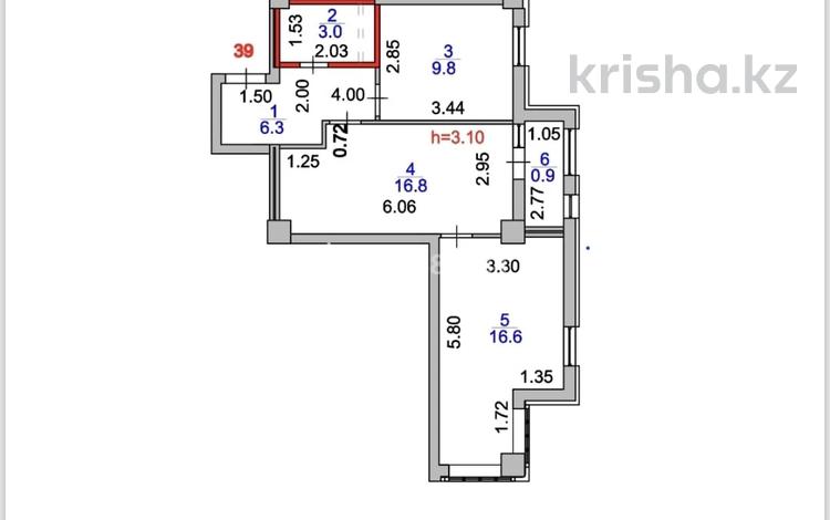 2-комнатная квартира · 54 м² · 5/15 этаж, Е430 2 за ~ 28.1 млн ₸ в Астане, Нура р-н — фото 2