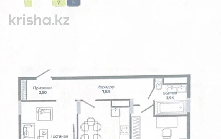 2-комнатная квартира, 58.78 м², 10/12 этаж, Сыганак за ~ 25.6 млн 〒 в Астане, Нура р-н — фото 2