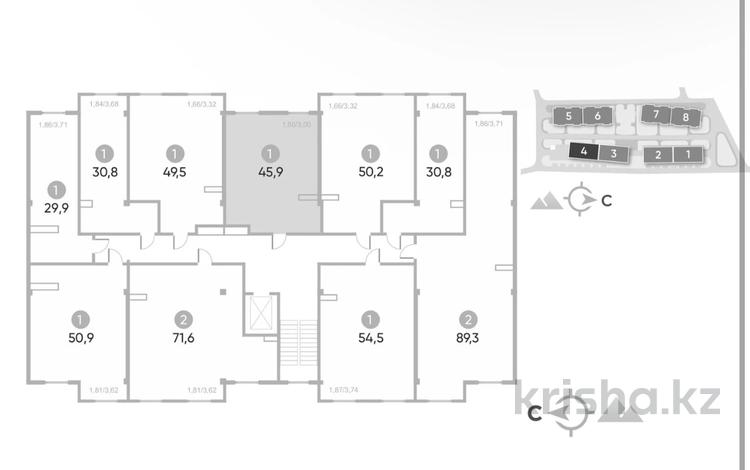 2-комнатная квартира · 49.5 м² · 6/6 этаж, Райымбека 39г — Толе би и Утеген батыра за 32.5 млн ₸ в Алматы, Ауэзовский р-н — фото 2