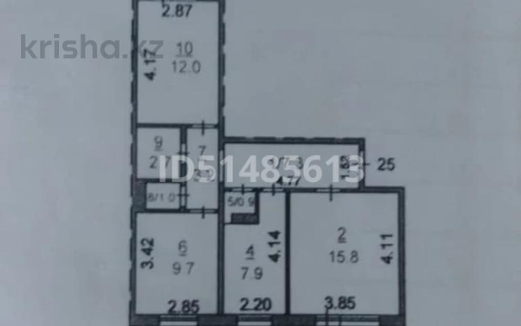 3-комнатная квартира, 62.7 м², 2/5 этаж, Штабная за 22 млн 〒 в Костанае — фото 7