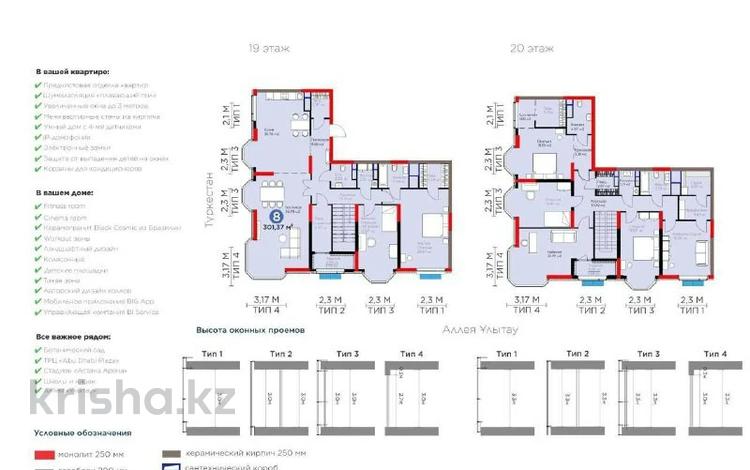 8-бөлмелі пәтер · 308 м², Е 116 2, бағасы: 750 млн ₸ в Астане — фото 2