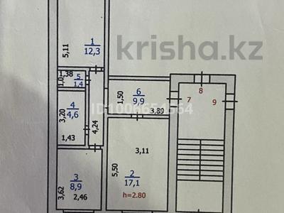 2-комнатная квартира · 54.2 м² · 1/2 этаж, Амангельды 15 — Амангельды за 10 млн 〒 в Балхаше