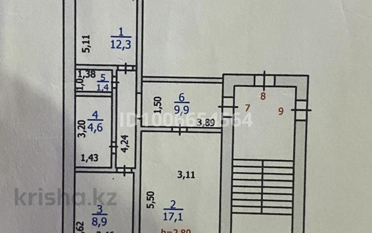2-бөлмелі пәтер · 54.2 м² · 1/2 қабат, Амангельды 15 — Амангельды, бағасы: 10 млн ₸ в Балхаше — фото 2