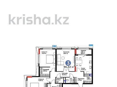 3-комнатная квартира · 96.5 м² · 14/20 этаж, Хусейн бен Талал 37 за 75.5 млн 〒 в Астане, Есильский р-н