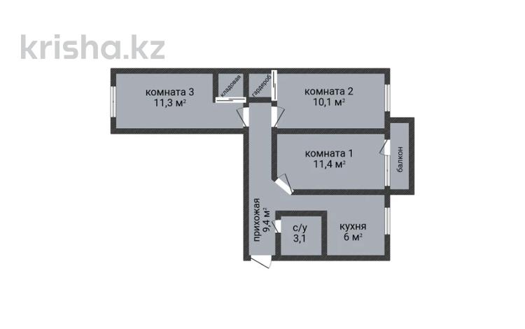 3-комнатная квартира · 54.1 м² · 2/5 этаж, 1 Мая за 25.8 млн ₸ в Костанае — фото 3
