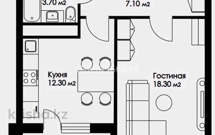 1-комнатная квартира, 43.76 м², 2/9 этаж, Нажимеденова — А 426 за ~ 14.2 млн 〒 в Астане, Алматы р-н — фото 8