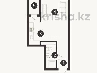 1-бөлмелі пәтер · 30.34 м² · 1/7 қабат, Естай 39/3 — Aport East, бағасы: 16.7 млн ₸ в 