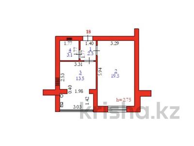 1-комнатная квартира · 38.6 м² · 3/5 этаж, мкр. Алтын орда, Микрорайон Батыс-2 49Л за 12.5 млн ₸ в Актобе