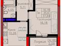1-бөлмелі пәтер · 37.7 м² · 13/14 қабат, Пр. Улы Дала, между ул. Толе би и ул. Ч. Айтматова — Улы Дала / Туран, бағасы: 22.9 млн ₸ в Астане, Есильский р-н — фото 2