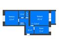 2-бөлмелі пәтер · 52.6 м² · 2/6 қабат, мауленова 33\7, бағасы: 21.5 млн ₸ в Костанае — фото 2