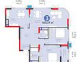 3-бөлмелі пәтер · 105.17 м² · 15/20 қабат, Е 900 5/3, бағасы: 110 млн ₸ в Астане, Нура р-н