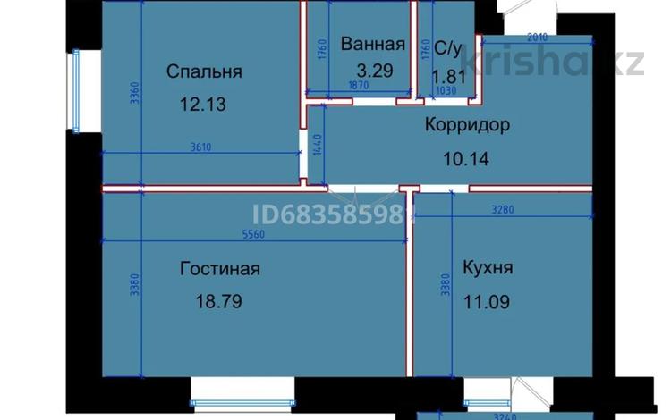 2-бөлмелі пәтер, 60.9 м², 5/9 қабат, Дулатова 118, бағасы: ~ 20.9 млн 〒 в Кокшетау — фото 2