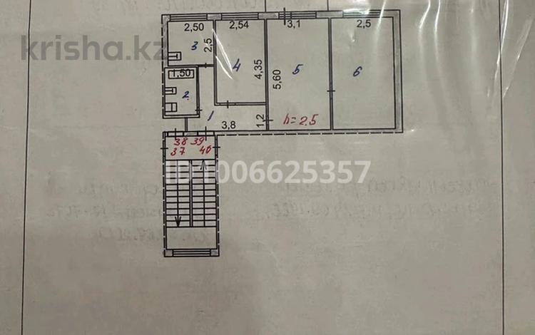 3-бөлмелі пәтер · 56.1 м² · 5/5 қабат, Мәңгілік ел 18 — Рядом — школа №25 и детский сад (в 5 минутах ходьбы)., бағасы: 14.5 млн ₸ в Сатпаев — фото 2