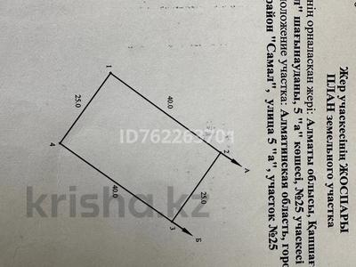 Участок · 10 соток, Самал улица 5а 25 за 5.1 млн 〒 в Конаеве