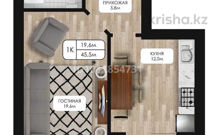 1-бөлмелі пәтер · 46.5 м² · 3/5 қабат, мкр. Алтын орда 54в, бағасы: 17 млн ₸ в Актобе — фото 2
