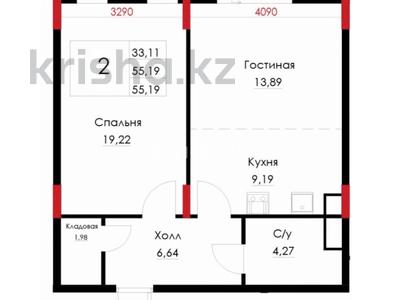 2-комнатная квартира · 56 м² · 1/4 этаж, мкр Ак Шагала, Мкр. Ак Шагала за 29.7 млн 〒 в Атырау