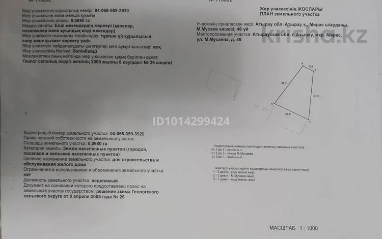 Участок · 0.068 га, мкр Мирас за 19.5 млн ₸ в Атырау — фото 2