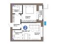 2-бөлмелі пәтер · 52.44 м², Е-899 5/1, бағасы: ~ 55.5 млн ₸ в Астане, Нура р-н — фото 3
