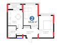 2-комнатная квартира · 53.32 м², Е 354 5 за ~ 30.2 млн 〒 в Астане, Есильский р-н — фото 3
