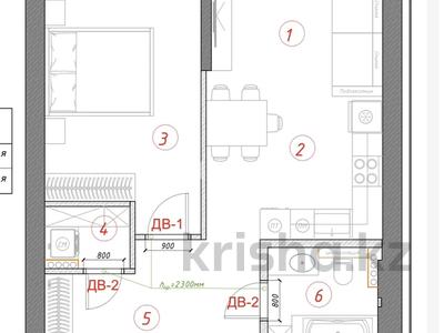 2-комнатная квартира · 47 м² · 4/5 этаж, Д.Конаева 17 за 35 млн 〒