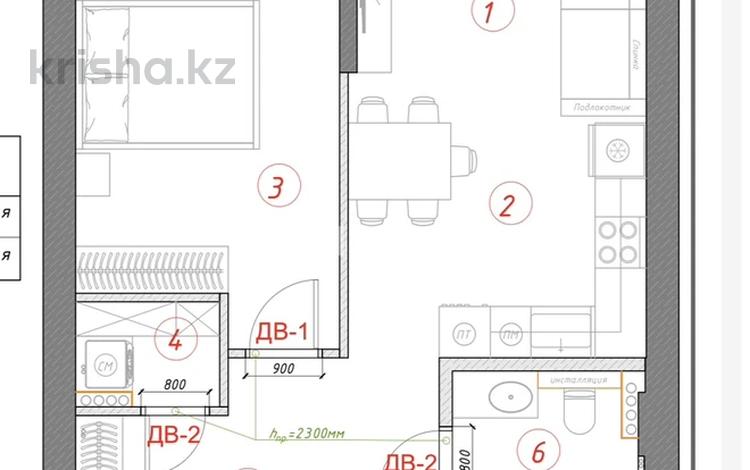 2-бөлмелі пәтер · 47 м² · 4/5 қабат, Д.Конаева 17, бағасы: 35 млн 〒 — фото 2