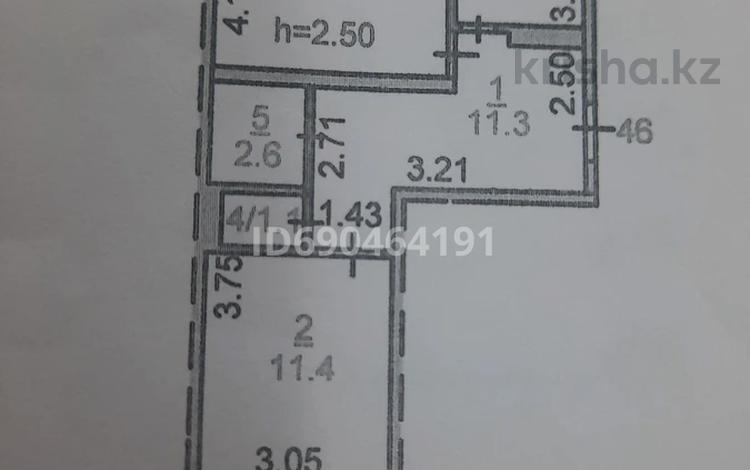 2-комнатная квартира, 50 м², 1/5 этаж, Дзержинского 39 — Магазина Орбита. за 20 млн 〒 в Костанае — фото 3