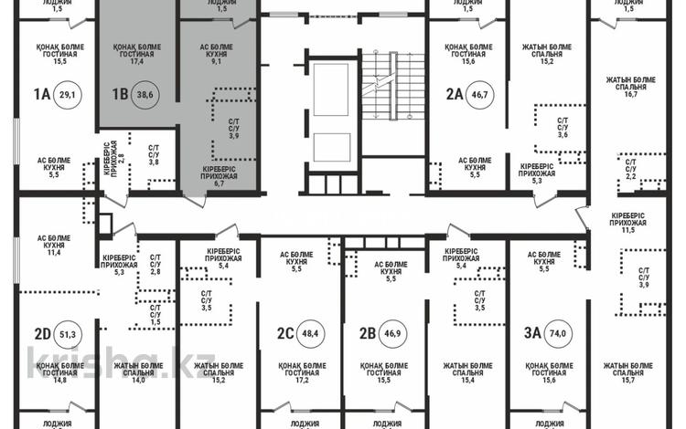 1-комнатная квартира · 38.6 м² · 5/12 этаж, Райымбека 210 за 33.5 млн ₸ в Алматы, Алмалинский р-н — фото 2