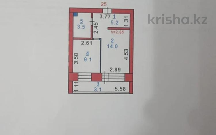 1-комнатная квартира, 35 м², 3/5 этаж, узкоколейная 4 — узкоколейная за 10.9 млн 〒 в Костанае — фото 2