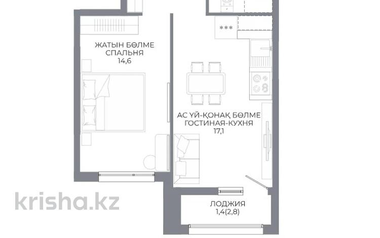 2-бөлмелі пәтер · 42 м² · 9/9 қабат, Ахмет Байтурсынулы 10/3 — С ВИДОМ НА АЛЛЕЮ!!! БЕЗ КОМИССИИ, бағасы: ~ 22.9 млн ₸ в Астане, Сарайшык р-н — фото 2