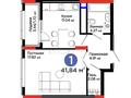 1-комнатная квартира · 42 м² · 9/14 этаж, Бухар жырау 20 за 41 млн ₸ в Астане, Нура р-н