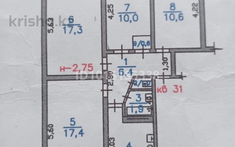 4-бөлмелі пәтер · 73.8 м² · 1/5 қабат, Клочкова 107 — Абая, бағасы: 55 млн ₸ в Алматы, Бостандыкский р-н — фото 2