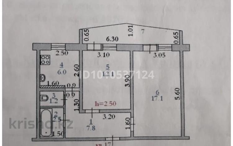 2-бөлмелі пәтер · 54 м² · 4/5 қабат, Г.Жубанова 1а — Г.Жубанова 1а, бағасы: 12 млн ₸ в Хромтау — фото 2