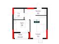 1-бөлмелі пәтер · 40.76 м² · 3/17 қабат, Е-882 — БЕЗ КОМИССИИ / ВЫБОР ЭТАЖЕЙ ЕСТЬ, бағасы: ~ 22.8 млн ₸ в Астане, Сарыарка р-н